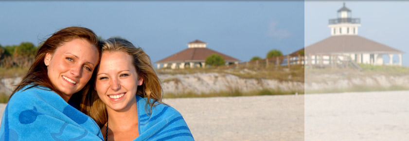 two women on beach